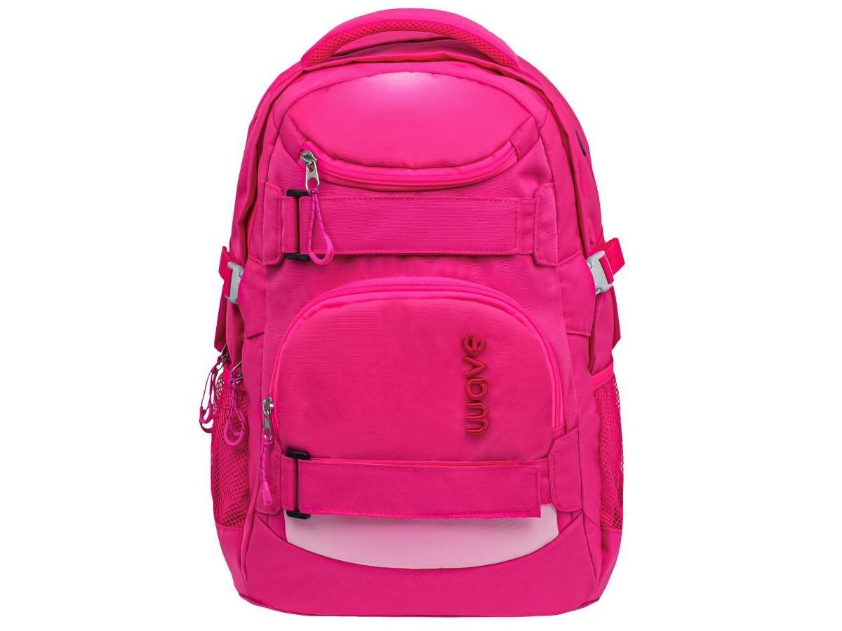 Wave Schulrucksack Infinity, Schultasche, ab Schule, Ombre Set Light 5. Klasse, Regenhülle mit Pink weiterführende