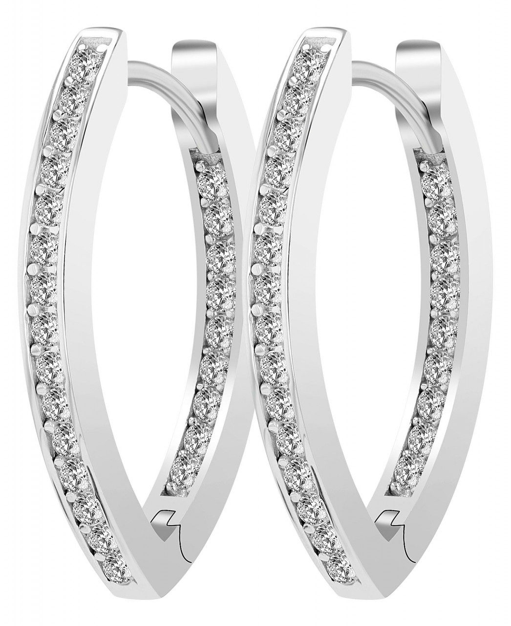 Adelia´s Paar Creolen Damen Creolen aus 925 Sterling Silber und Zirkonia günstig online kaufen