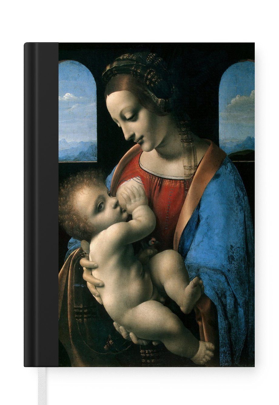 MuchoWow Notizbuch Die Jungfrau Maria - Leonardo da Vinci, Journal, Merkzettel, Tagebuch, Notizheft, A5, 98 Seiten, Haushaltsbuch