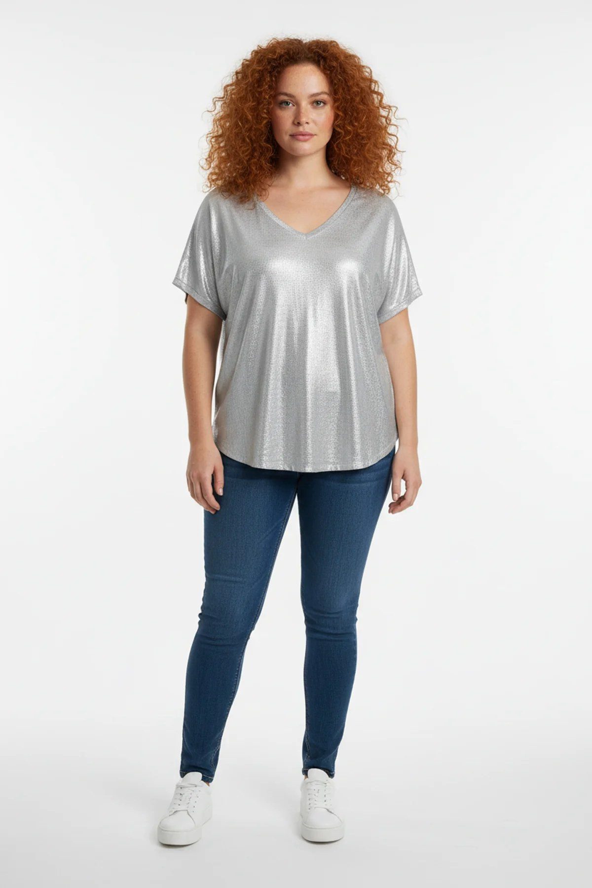Shape of You T-Shirt T-Shirt mit V-Ausschnitt