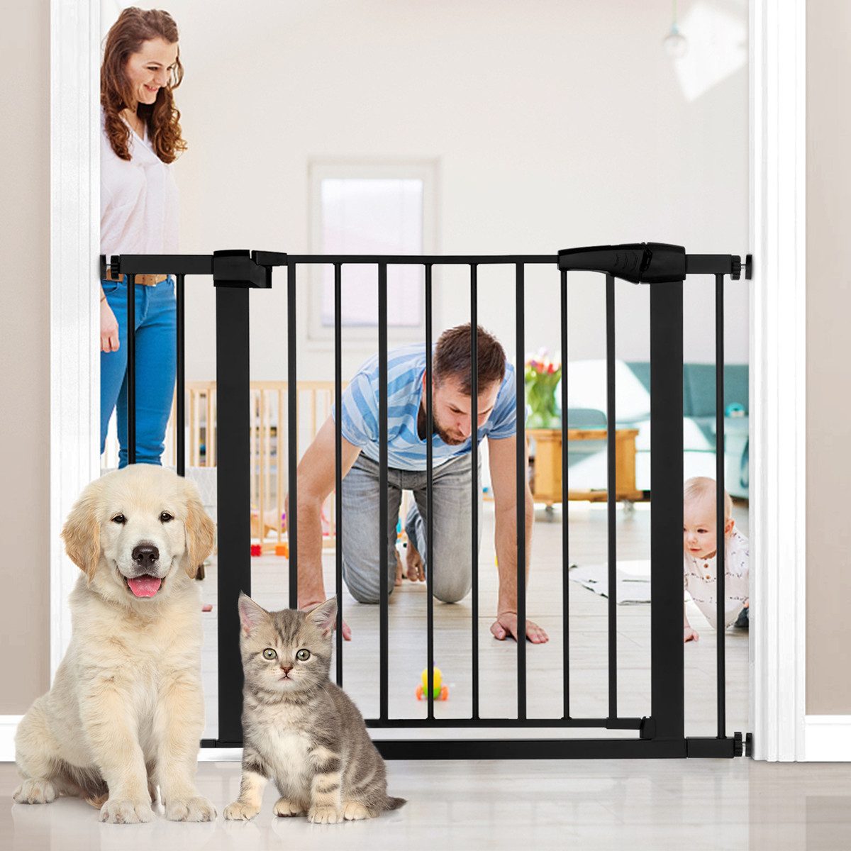 Comomy Türschutzgitter (Babygitter, Treppenschutzgitter Kinderspielgitter H günstig online kaufen