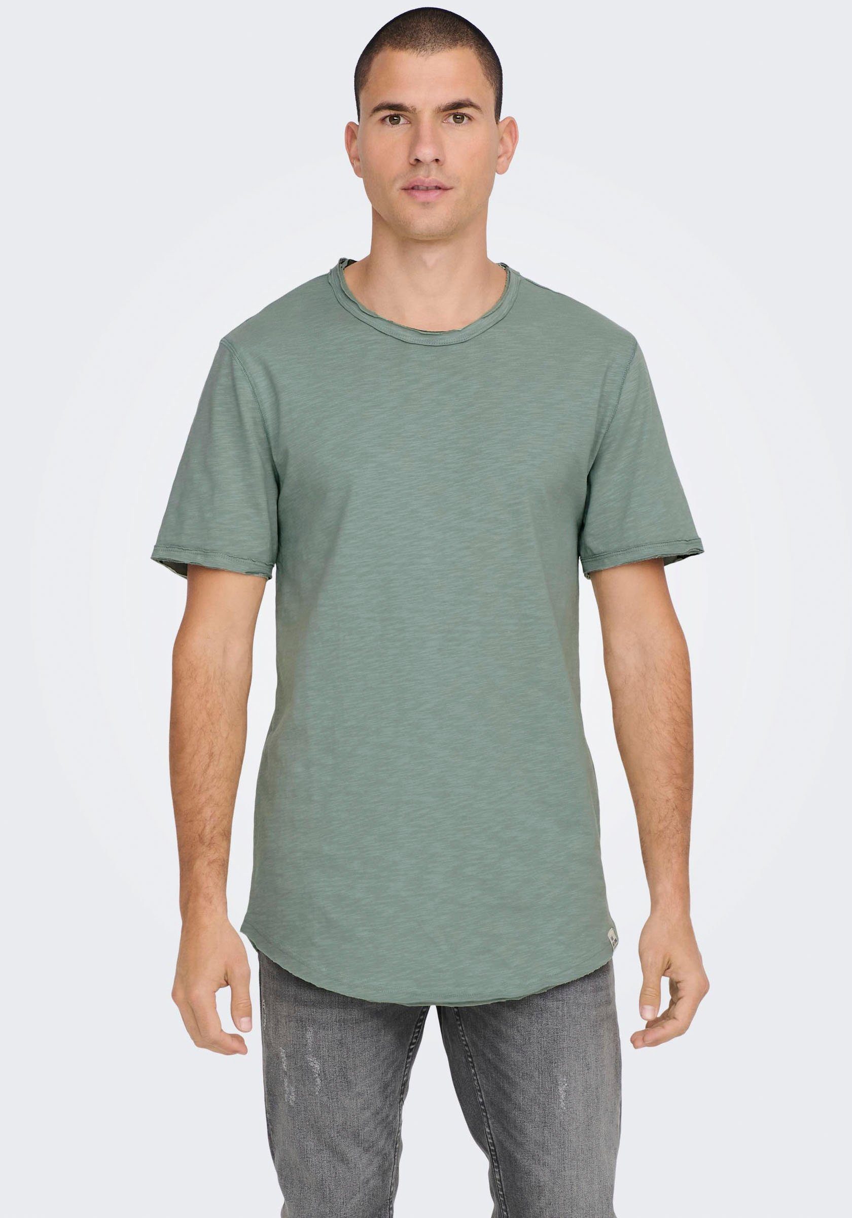 ONLY & SONS T-Shirt BENNE LONGY SS TEE Chinois Green