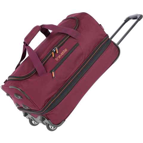 travelite Reisetasche Basics, 55 cm, Duffle Bag Sporttasche mit Trolleyfunktion und Volumenerweiterung