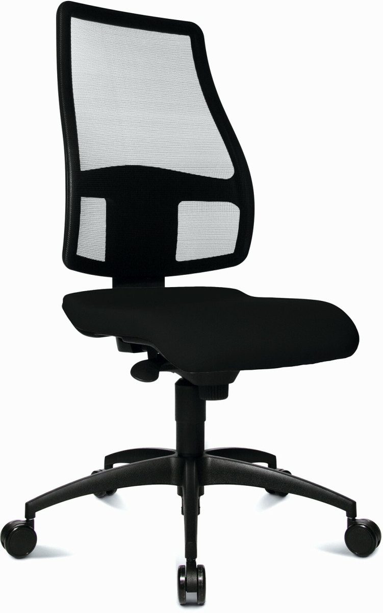 TOPSTAR Drehstuhl Bürodrehstuhl Syncro Net schwarz ohne Armlehnen