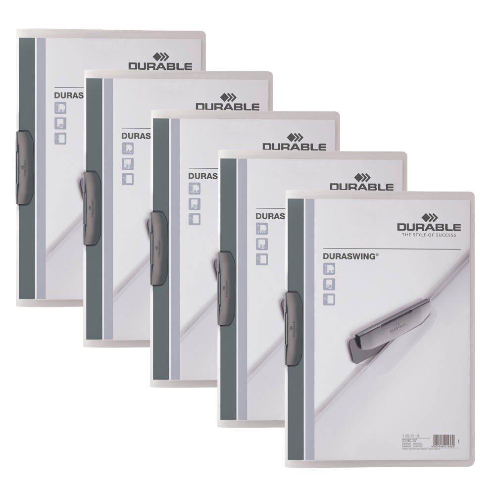 Organisationsmappe DURABLE 229037 5x Duraswing Klemm-Mappe graphit
