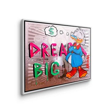 DOTCOMCANVAS® Leinwandbild Dreaming Dagobert, Leinwandbild Dreaming Dagobert Duck dream big Comic Cartoon Geld