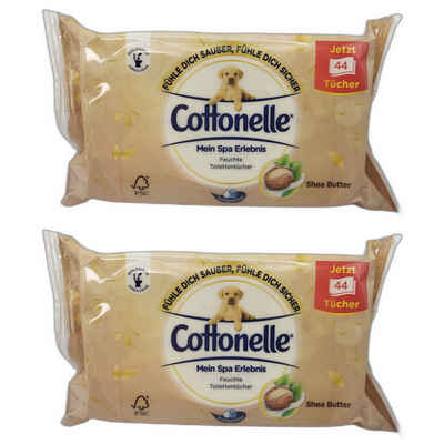 Cottonelle® feuchtes Toilettenpapier 2 x Cottonelle Feuchtes Toilettenpapier mit Shea Butter 44 Tücher