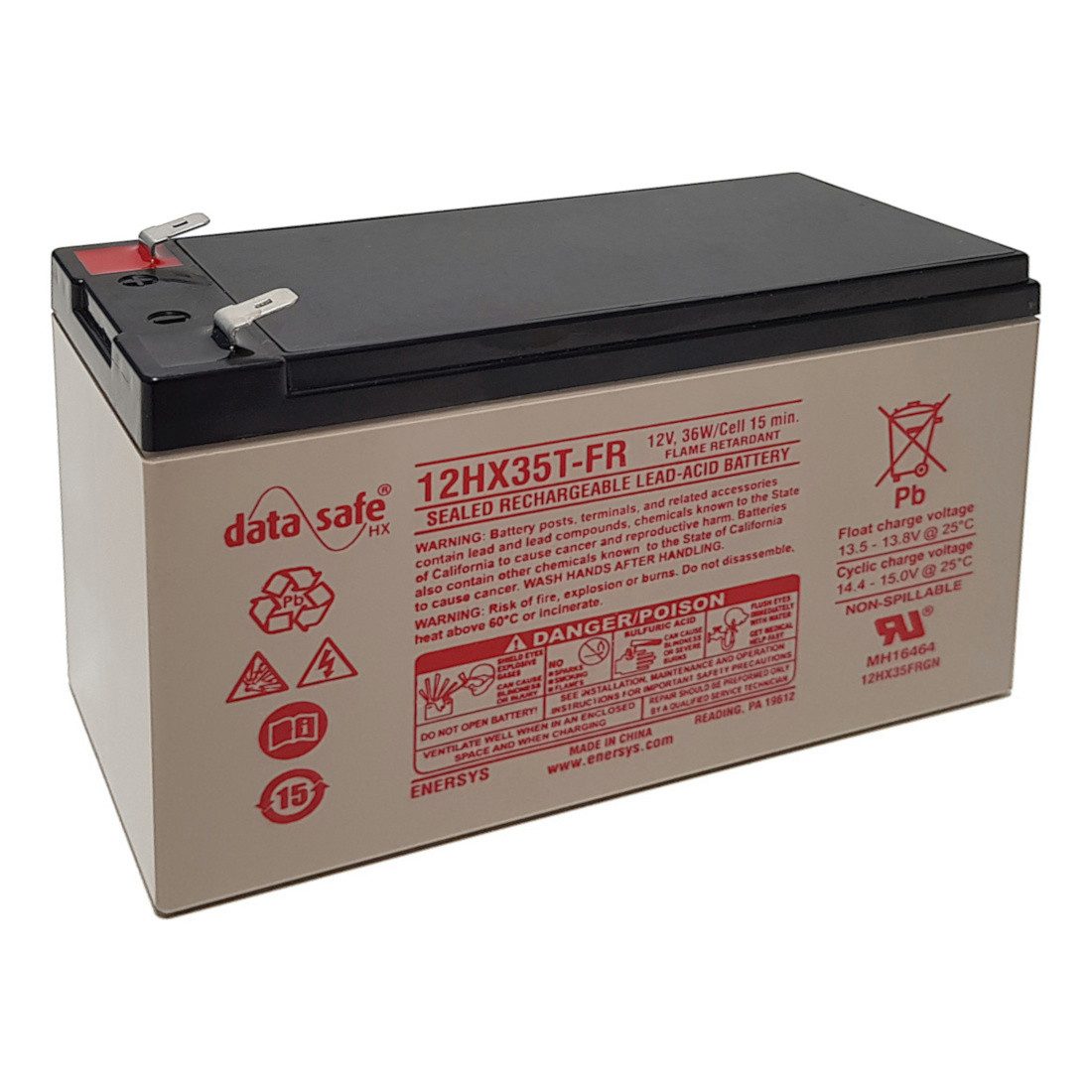 EnerSys Hawker DataSafe 12HX35 12 Volt 7000mAh 151mm x 65mm x 100mm 6 Akku