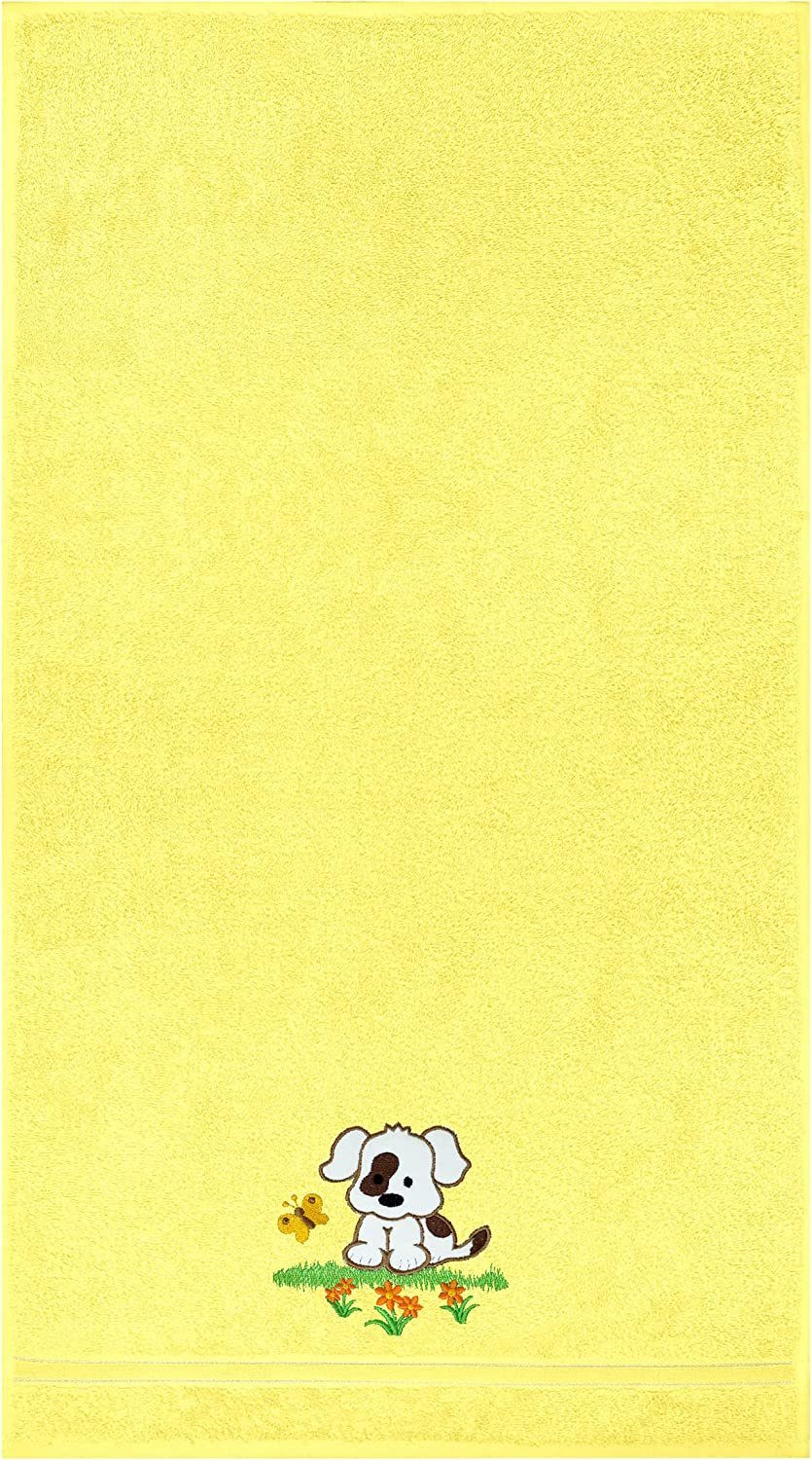 Lashuma Neugeborenen-Geschenkset (Set, 2-tlg) Gelbe Babyhandtücher 50x90 cm aus 100% Baumwolle