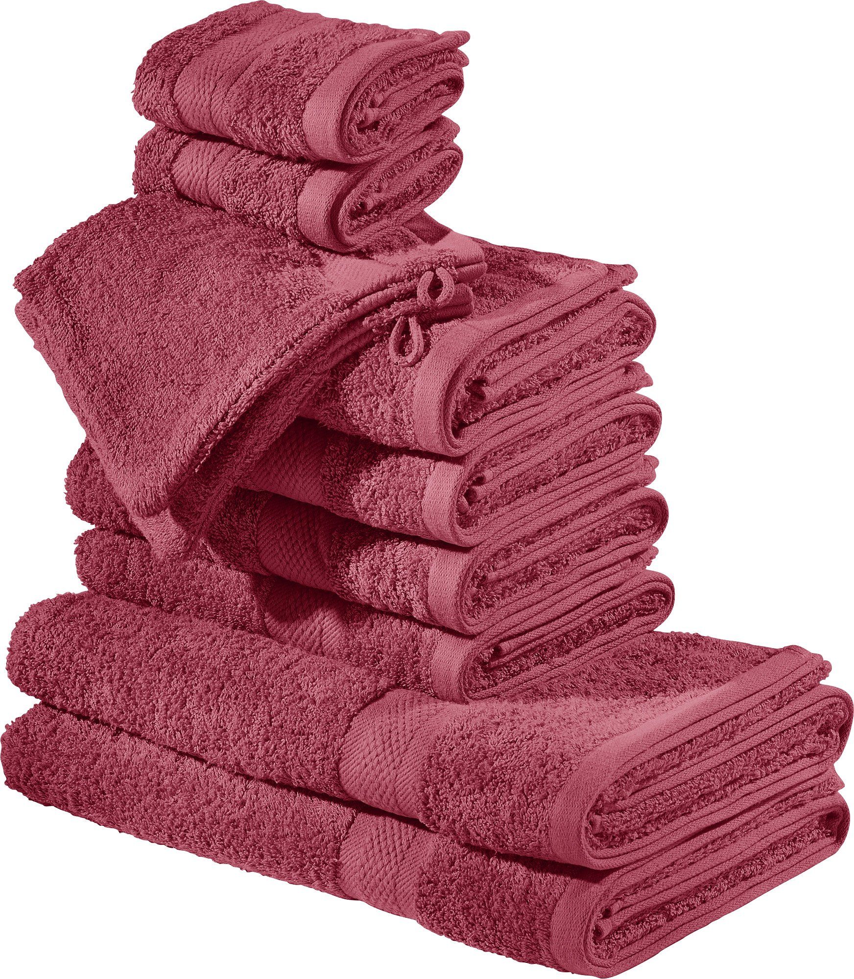 REDBEST Handtücher Frottier-Set "Chicago" 10-teilig, Frottier, Walk-Frottier Uni