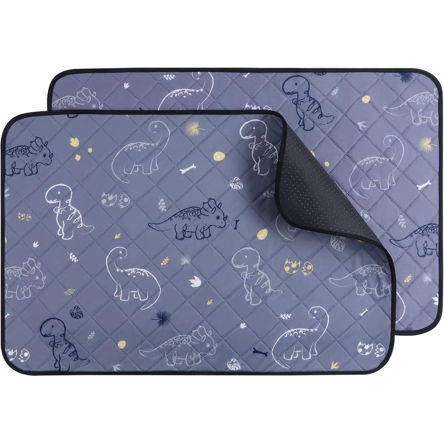 LuxusKollektion Hunde-Halsband Welpenunterlagen Pipi Matten waschbar 60*45cm-2pcs 2pcs Grau