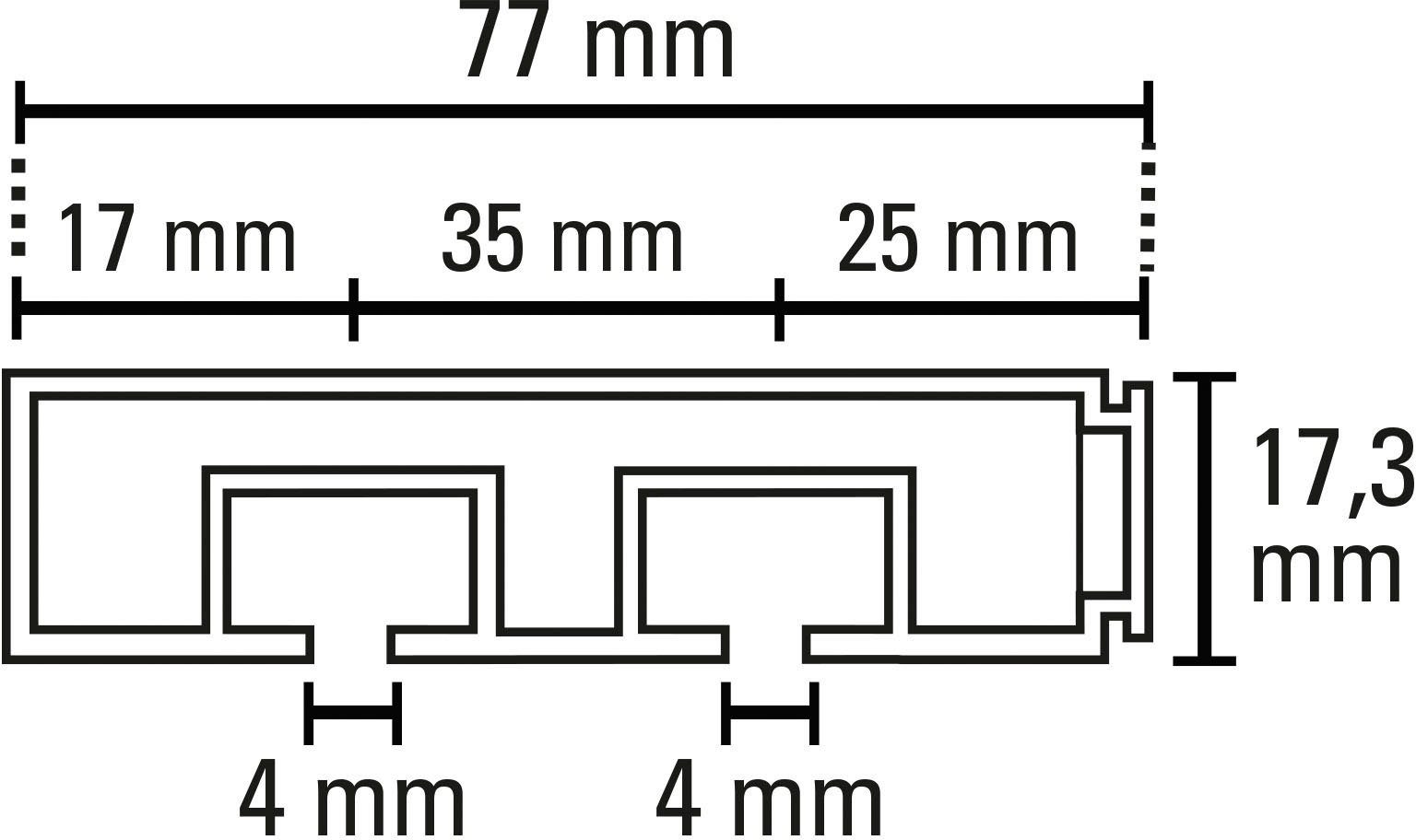 Gardinenschiene Vorhangschienen Set GK2, Fixmaß, 2-läufig, GARDINIA, verschraubt, 2-läufig