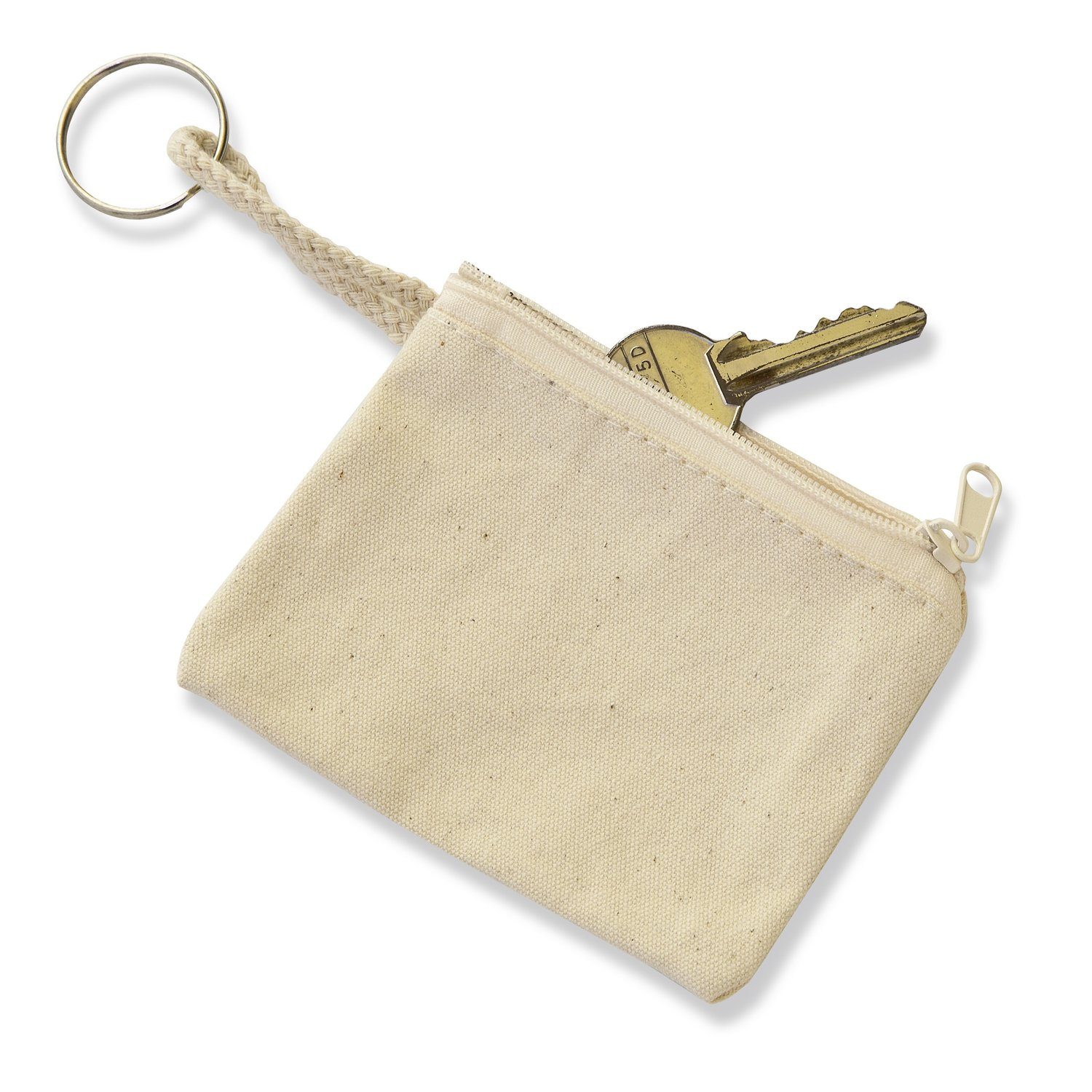 EDUPLAY Experimentierkasten Schlüsseletui, Baumwolle, 10 x 8 x 0,3 cm, unbemalt, blanko