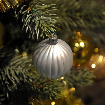 UISEBRT Weihnachtsbaumkugel 50tlg. Weihnachtskugeln Kunststoff Christbaumkugeln Set