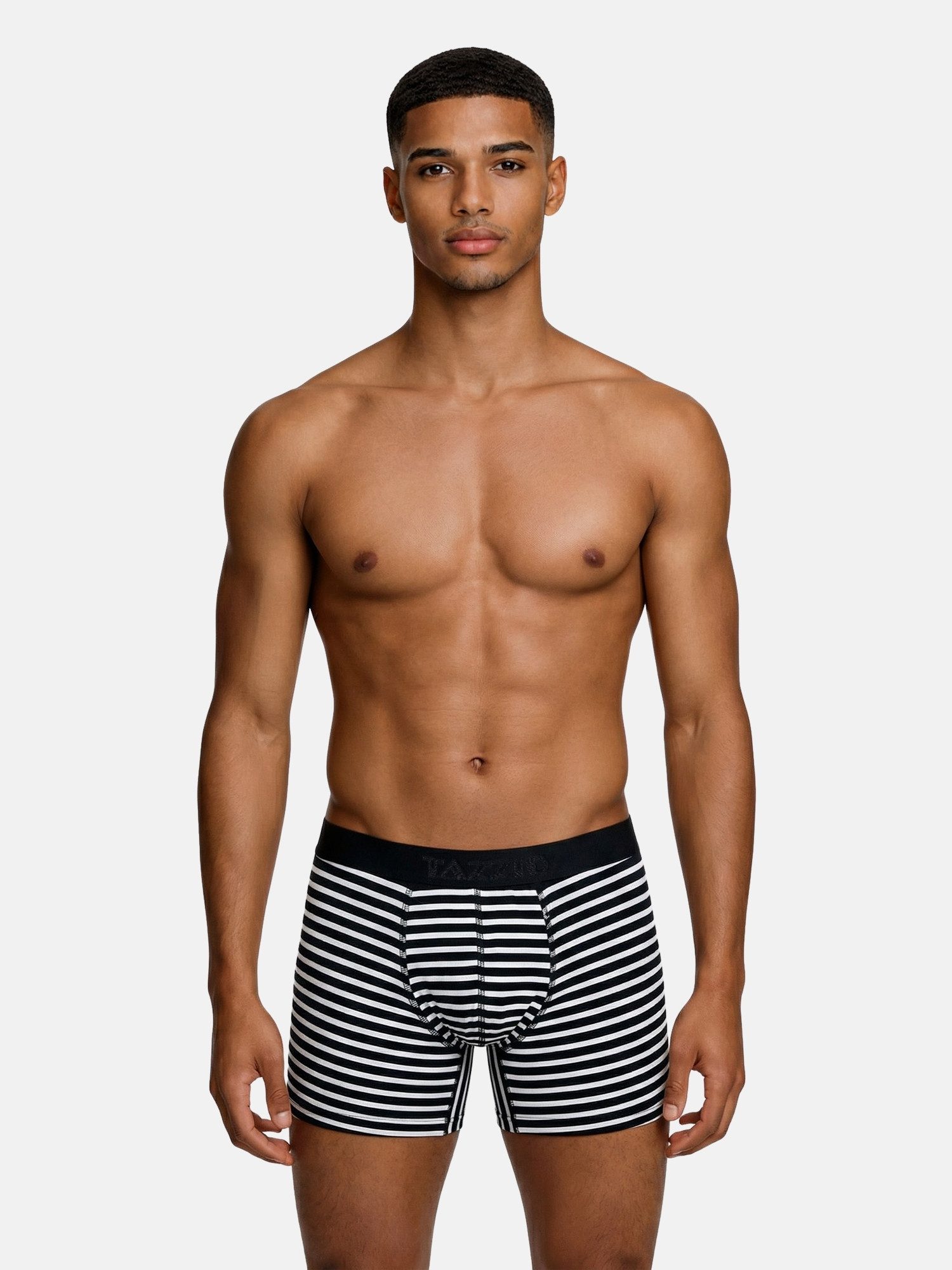 Tazzio Boxershorts 6er Pack BS1002 (Packung, 6-St., 6er-Pack) langes Bein & Logoschriftzug am Bund