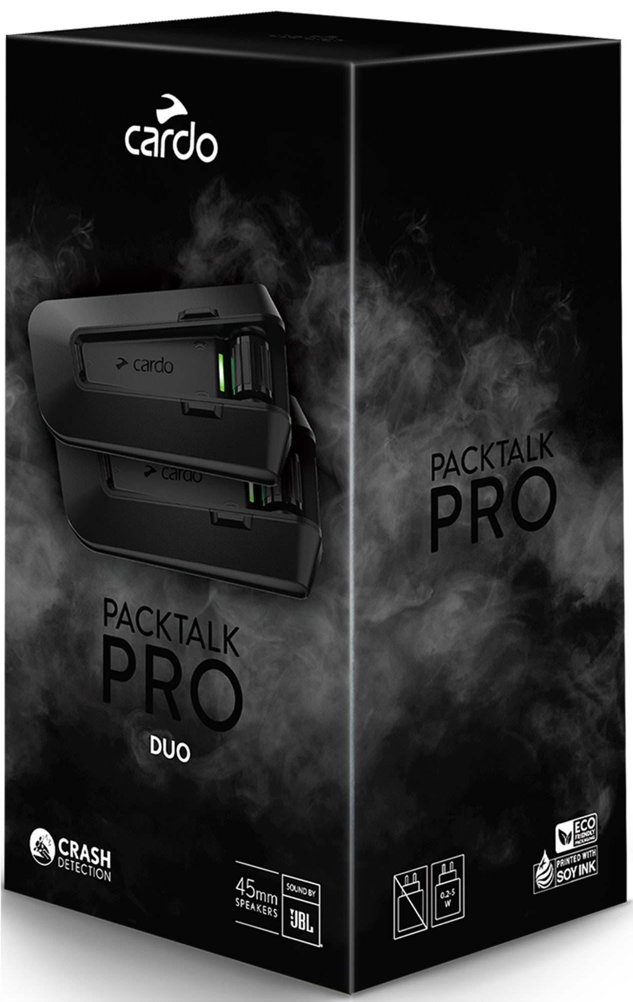 Cardo Packtalk Pro Duo Bluetooth Kommunikationssystem Doppelpack Headset (Bluetooth-Intercom,Mesh-Kommunikation,Universales Kommunikationss)
