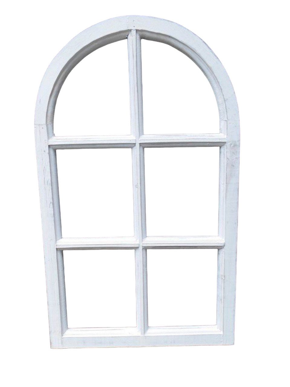 Deko-Impression Wanddekoobjekt Fenster Sprossenfenster Bilderrahmen halbrun günstig online kaufen