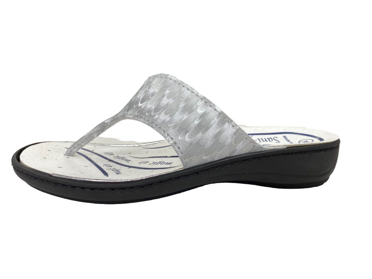 algemare Algemare Damen Zehentrenner Pantolette 3485-9191 colorato Zehentrenner