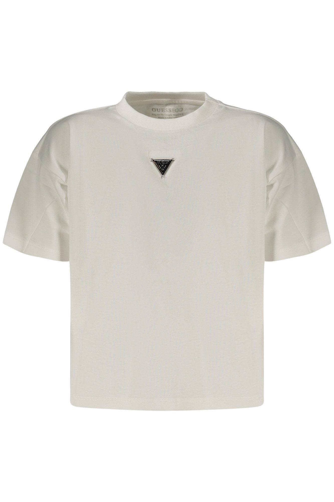 GUESS JEANS T-Shirt Weißes Kinder-T-Shirt mit Rundhalsausschnitt und