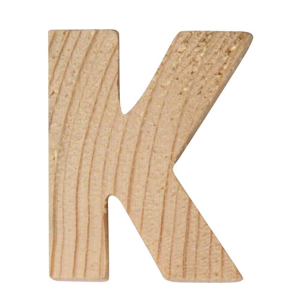 Rayher Deko-Buchstaben Rayher Holz Buchstaben K, 5 x 1 cm