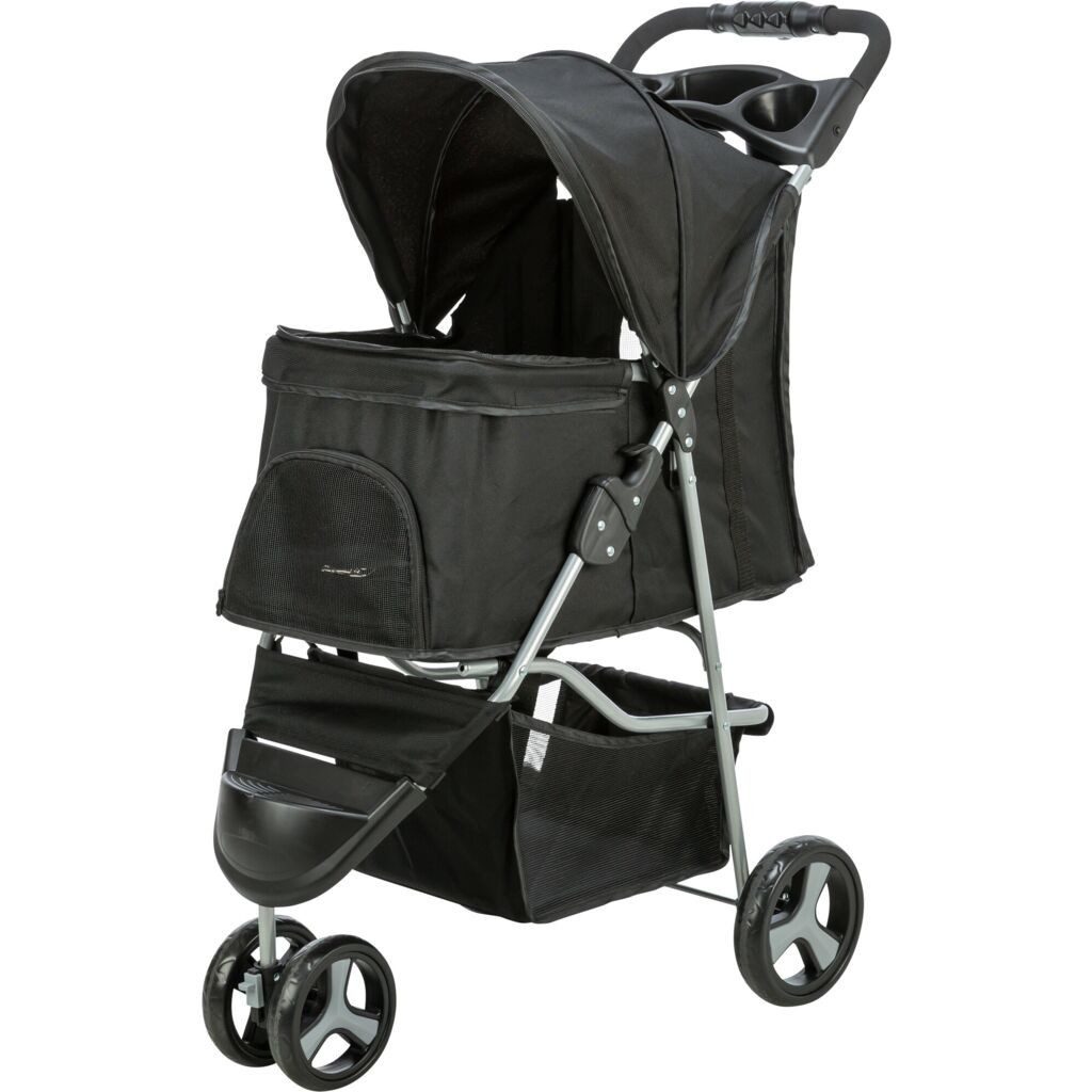 TRIXIE Hundebuggy Buggy für Hunde - schwarz - 47 × 100 × 80 cm