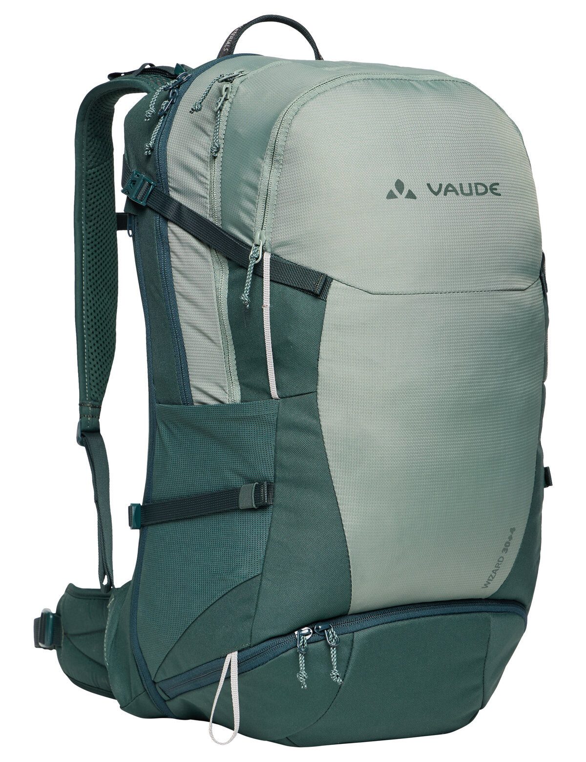 VAUDE Trekkingrucksack Wizard 30+4, Multifunktionaler Wanderrucksack mit innovativem Tragesystem, 34 Lite