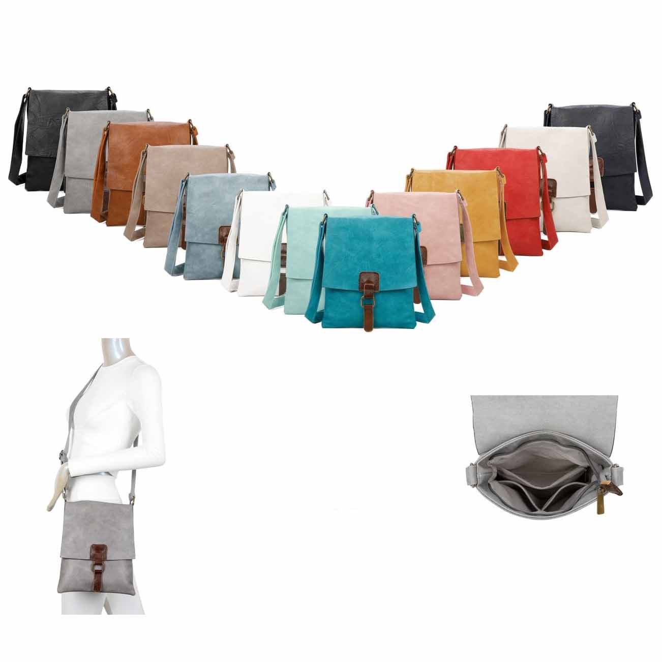ITALYSHOP24 Schultertasche Damen Tasche Shopper Messenger günstig online kaufen
