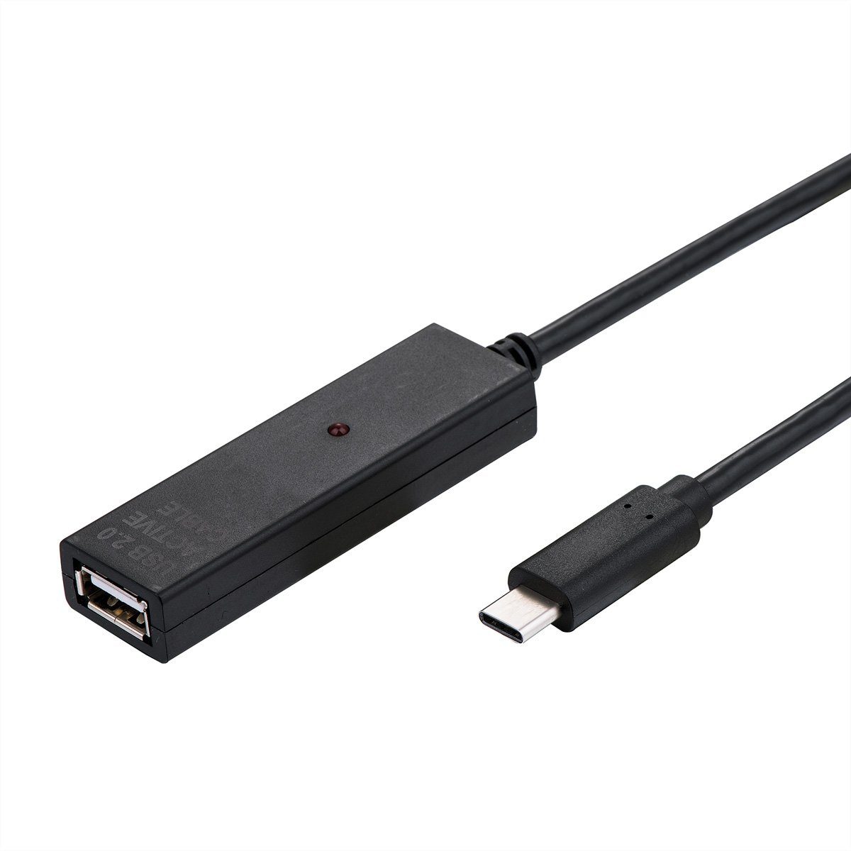 USB 2.0 Verlängerung, aktiv, mit Repeater, A-C Computer-Adapter