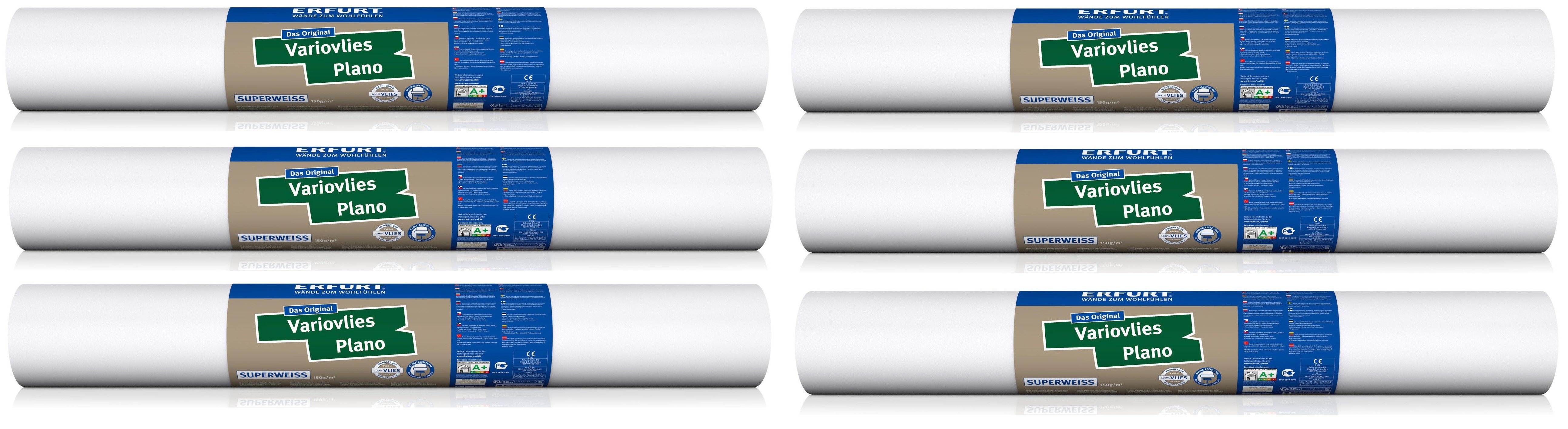 ERFURT Vliestapete 6 Rollen Erfurt Variovlies Plano Superweiss 20 m x 0,53 günstig online kaufen