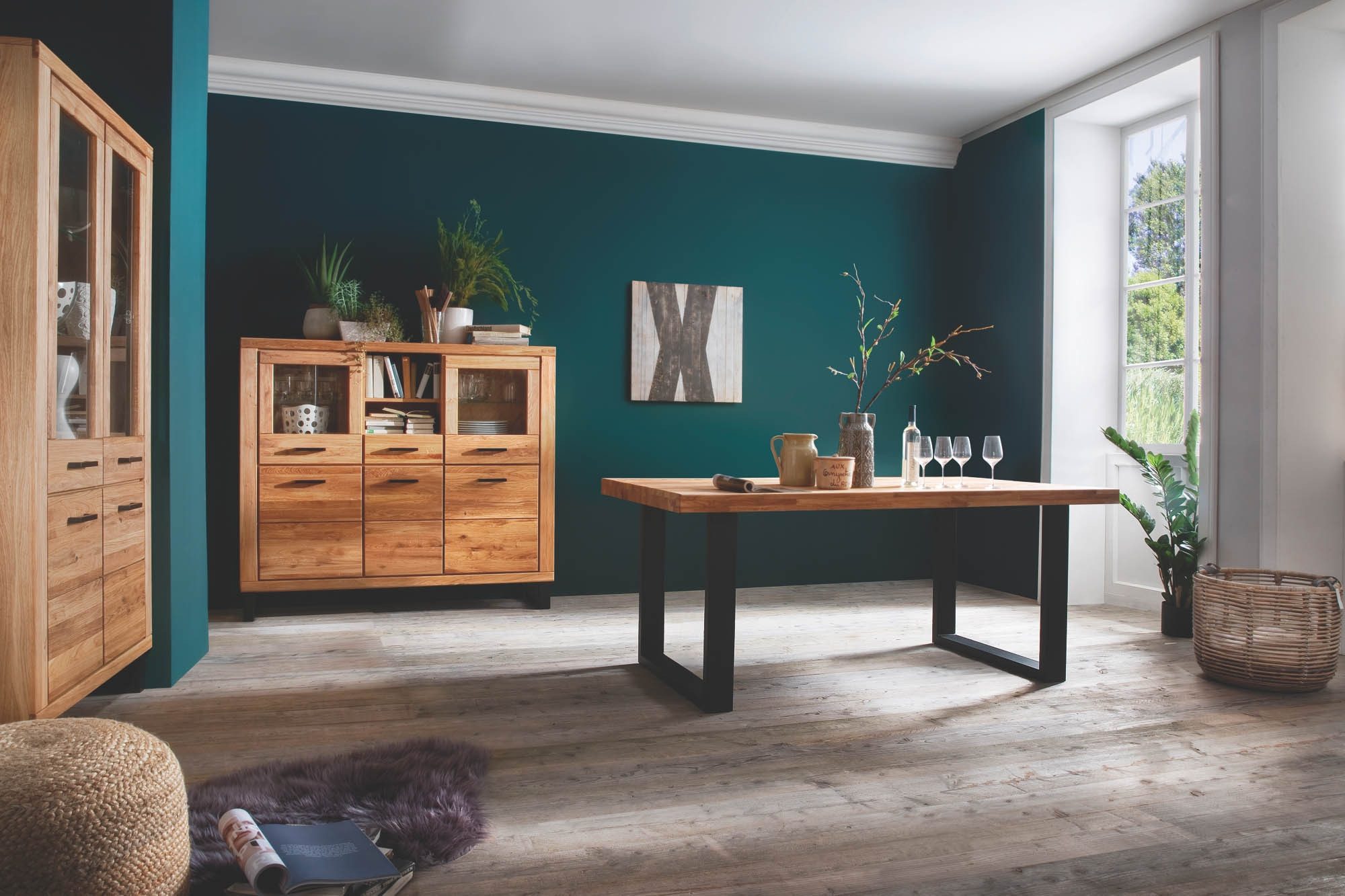 Lebenswert Highboard Tom-I, 158 x 140 x 40 cm (B/H/T)