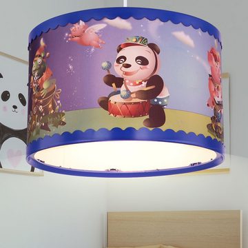 etc-shop LED Pendelleuchte, Leuchtmittel inklusive, Warmweiß, Kinder Decken Pendel Lampe bunt Tier Motive Spiel Zimmer