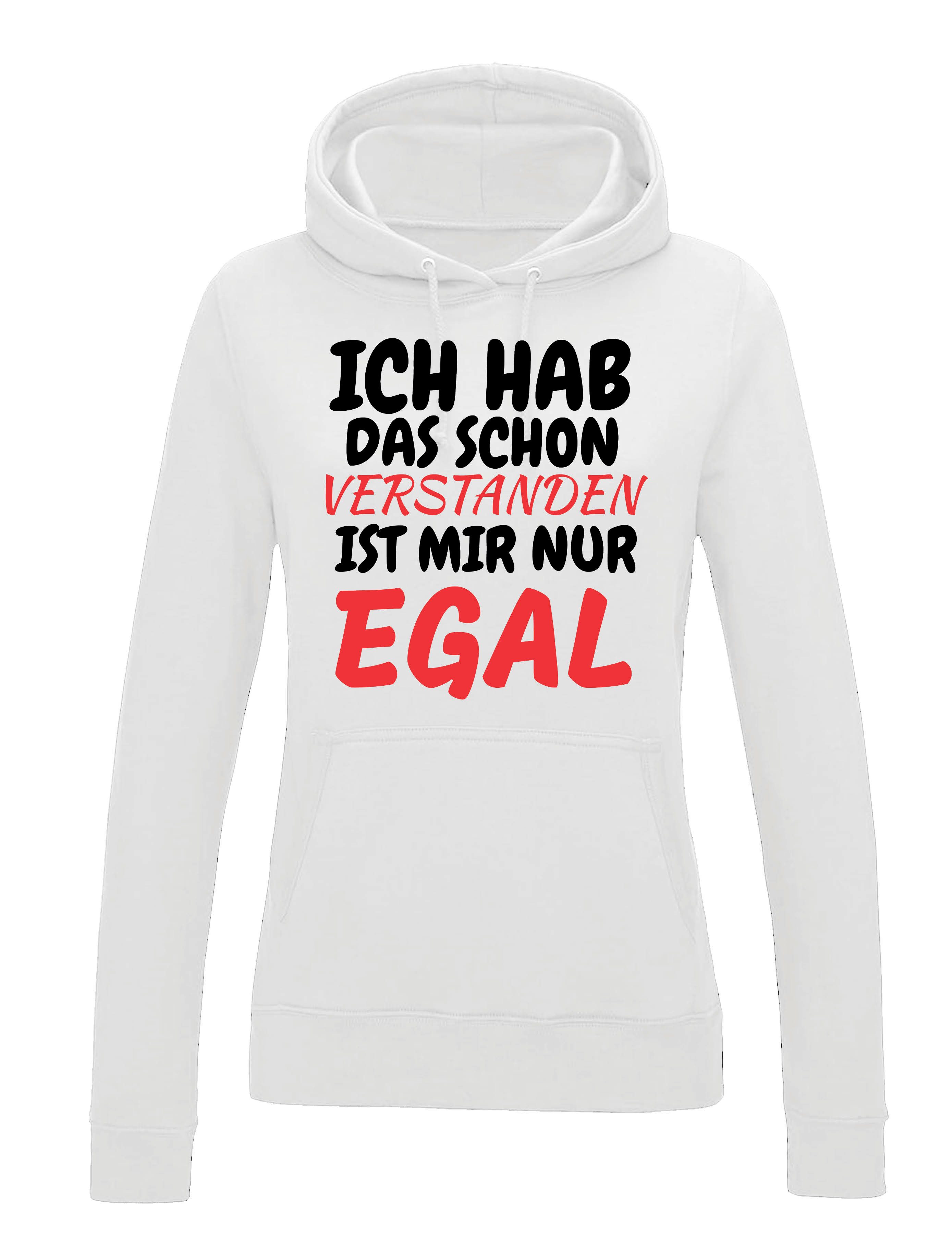 Youth Designz Kapuzenpullover Verstanden Egal Damen Hoodie Pullover mit witzigen Aufdruck Statement mit lustigen Logo für Frauen