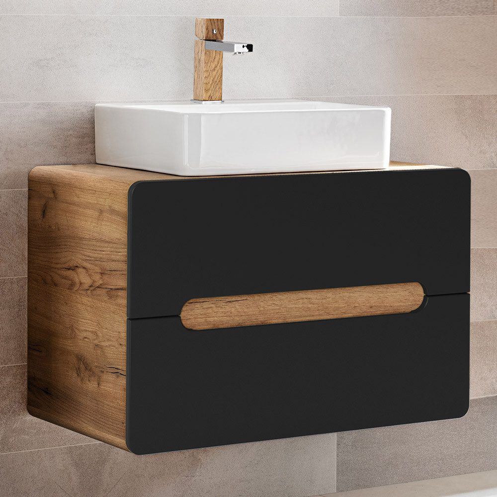 Lomadox Waschtisch NEW-LUTON, Wotan Eiche Nb. günstig online kaufen