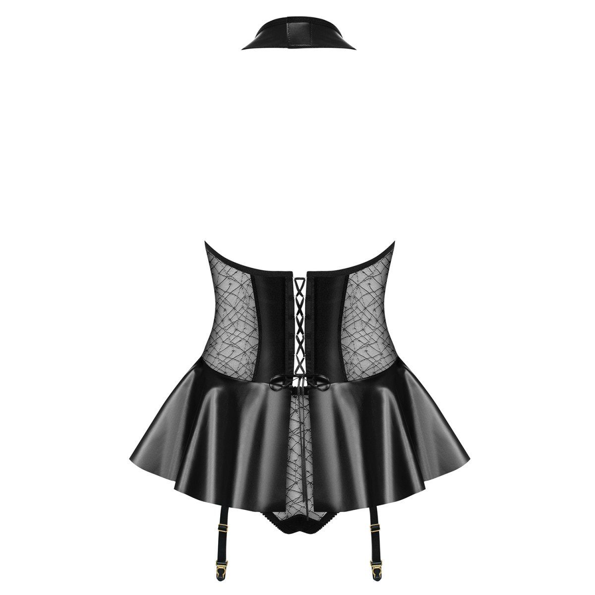 Obsessive Corsage & thong OB corset (L/XL,S/M) 859-COR-1 - black