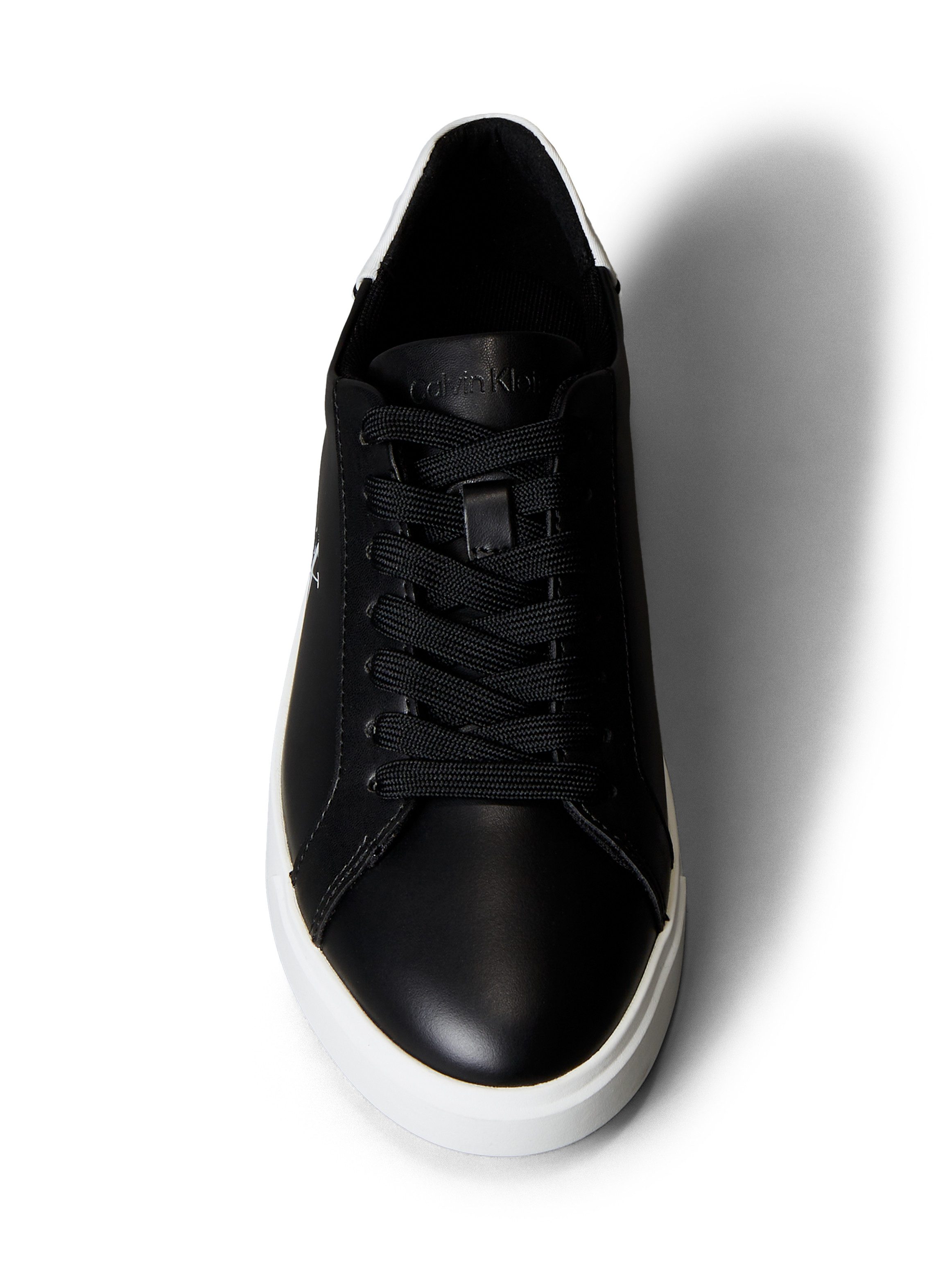 Calvin Klein LOW PRO CUP LACEUP LTH MOIRE Sneaker Halbschuh, Schnürschuh, Freizeitschuh mit heller Laufsohle