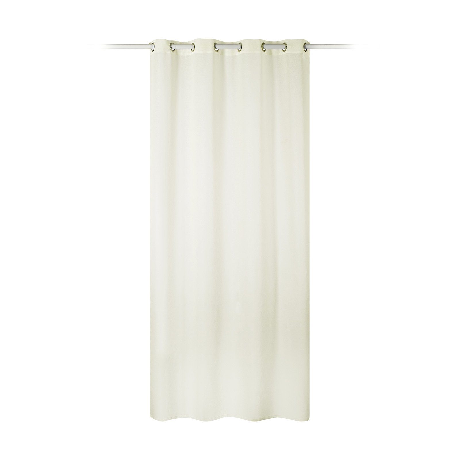 Vorhang Halbtransparenter Ösenvorhang Polyester, St) aus Beige 100% 140x245cm (1 - JEMIDI
