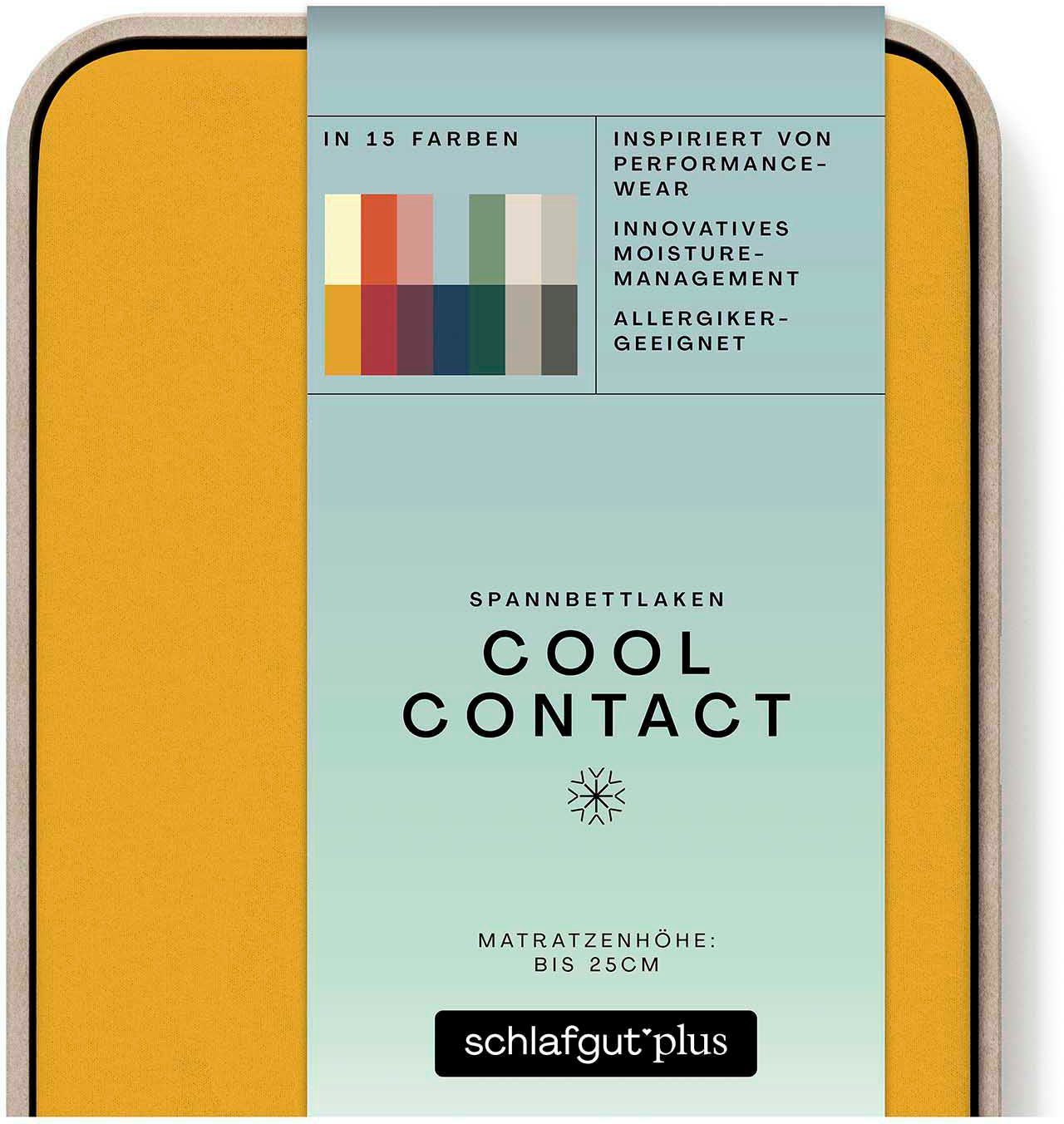 Schlafgut Spannbettlaken Cool Contact, Microfaser, Gummizug: rundum, (1 Stück), 100% gekämmte Mikrofaser