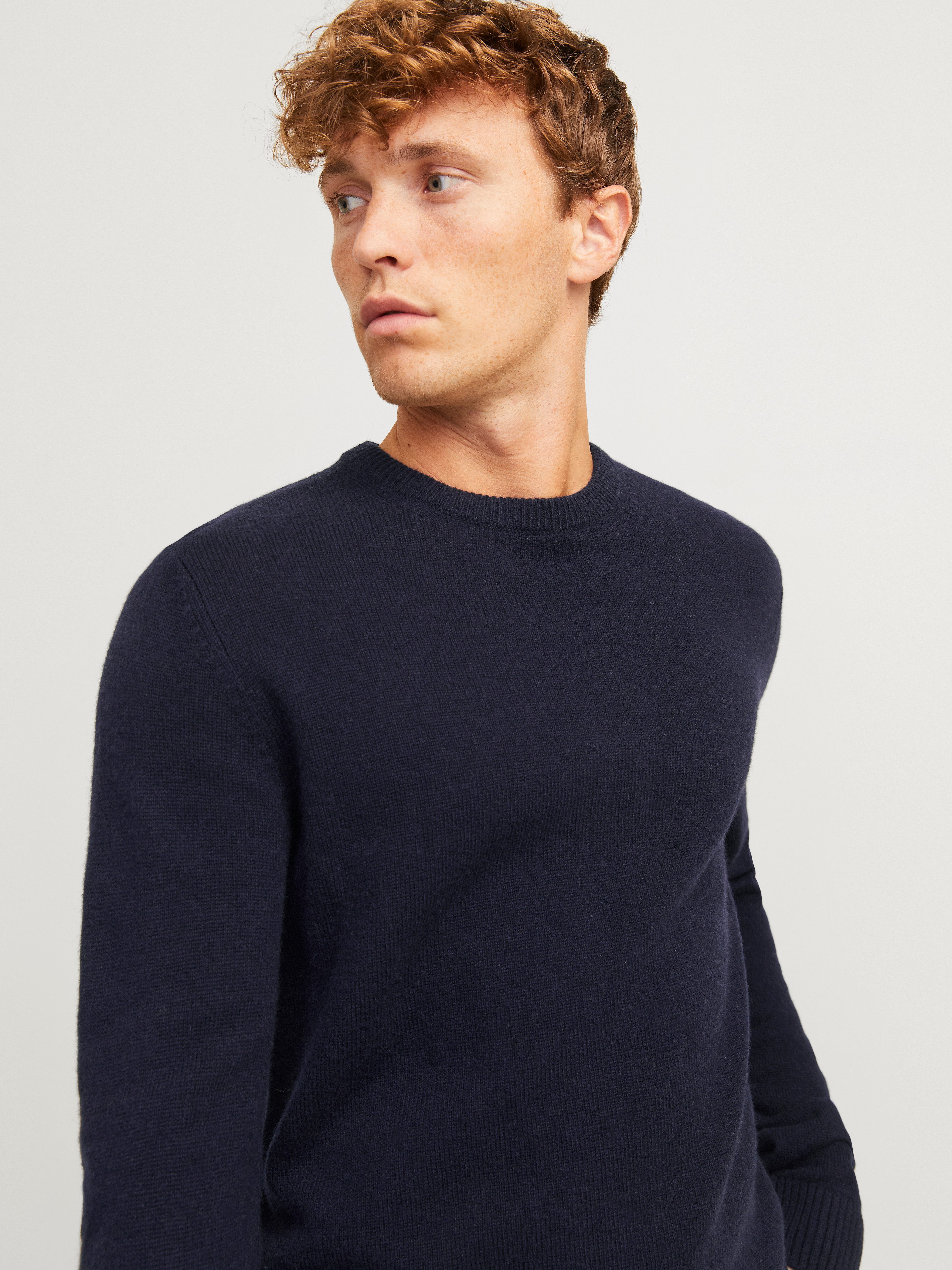 Jack & Jones Rundhalspullover JPRBLULAMBSWOOL KNIT CREW NECK günstig online kaufen