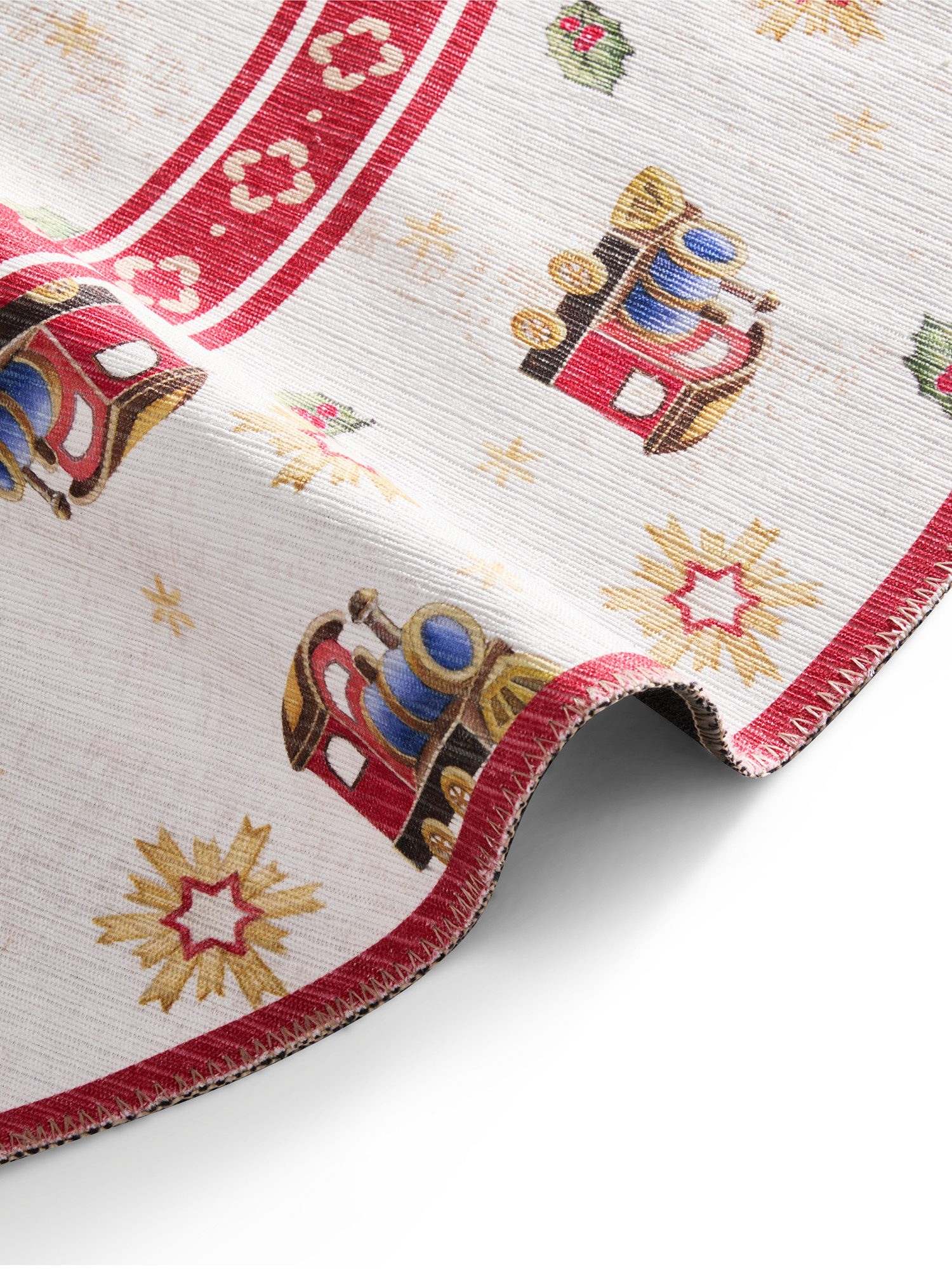 Villeroy & Boch Teppich Toy's Delight Limited Edition Santa Claus, rund, Höhe: 3 mm, Limited Edition, Weihnachten, Wohnzimmer, Baumrock, Waschbar, Rund – Bild 5 von 5