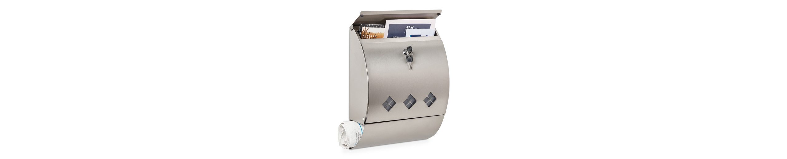 Briefkasten Mit Geschlossenem Zeitungsfach