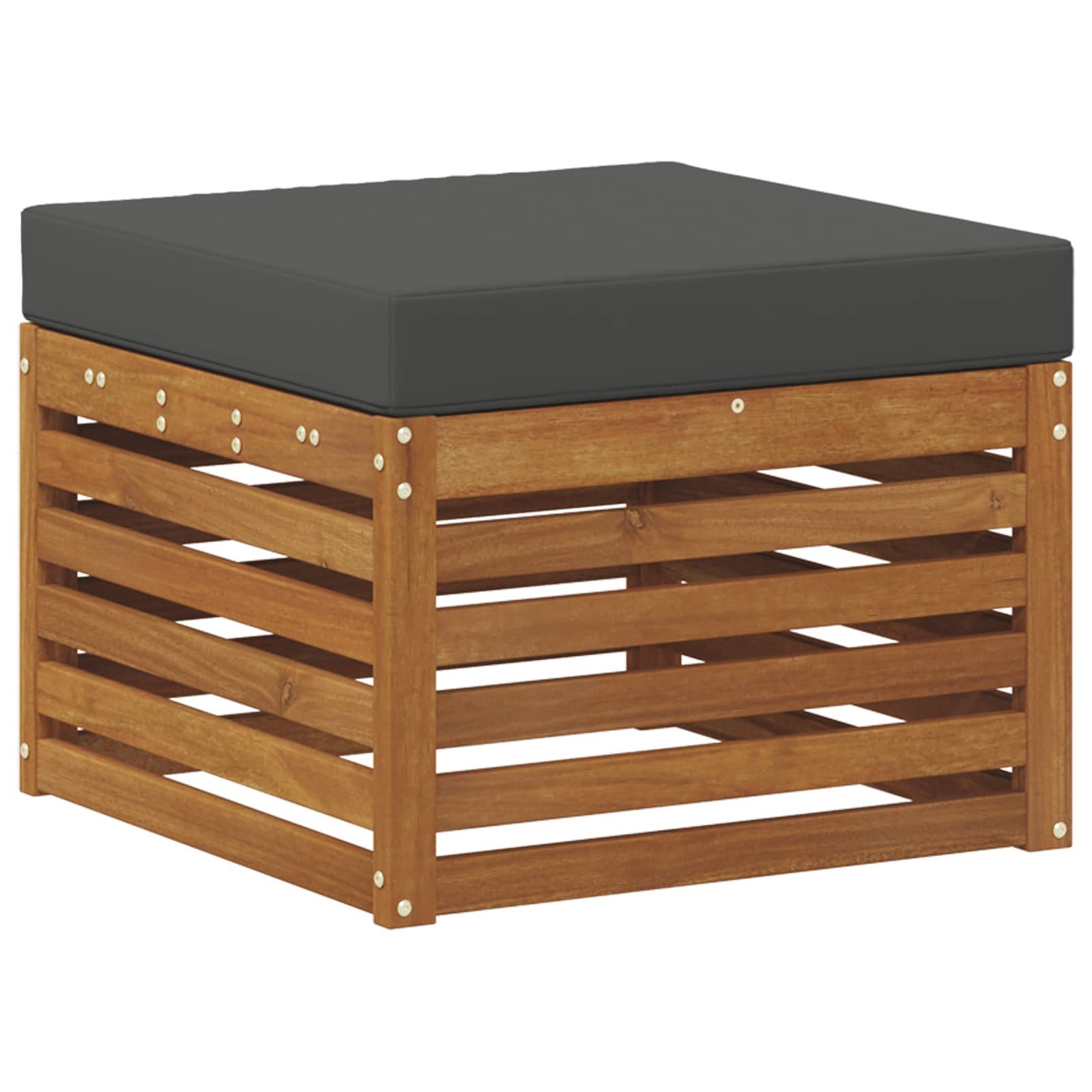 vidaXL Sofaelement Outdoor-Fußhocker Massivholz Natur (1 St)