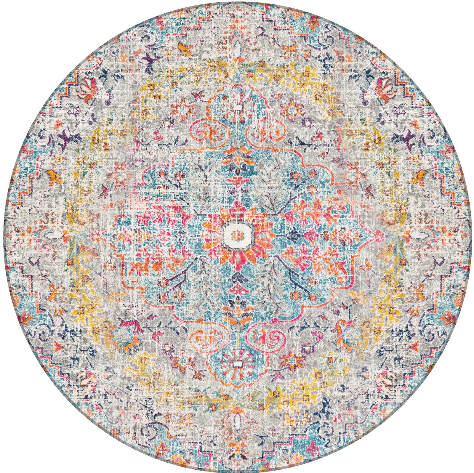 Livabliss Teppich MUNICH, rund, Höhe: 11 mm, Vintage Orientteppich, Kurzflo günstig online kaufen