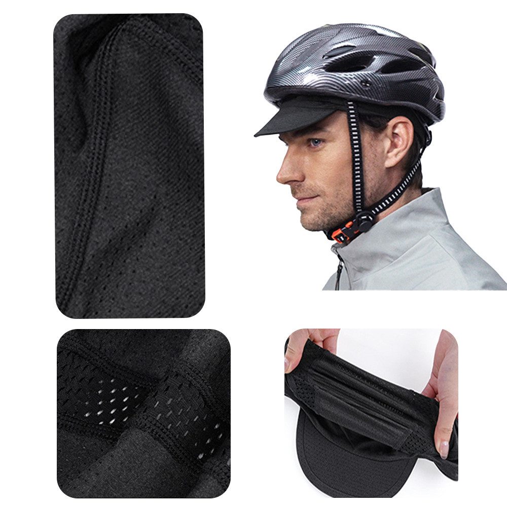 FOUORTUNATE-BEE Unterhelmmütze Fahrradkappe mit Schirm, Atmungsaktive Helmuntermütze UV-Schutz (1-St) Für Rennrad, MTB, Laufen und Outdoor Sport Damen Herren