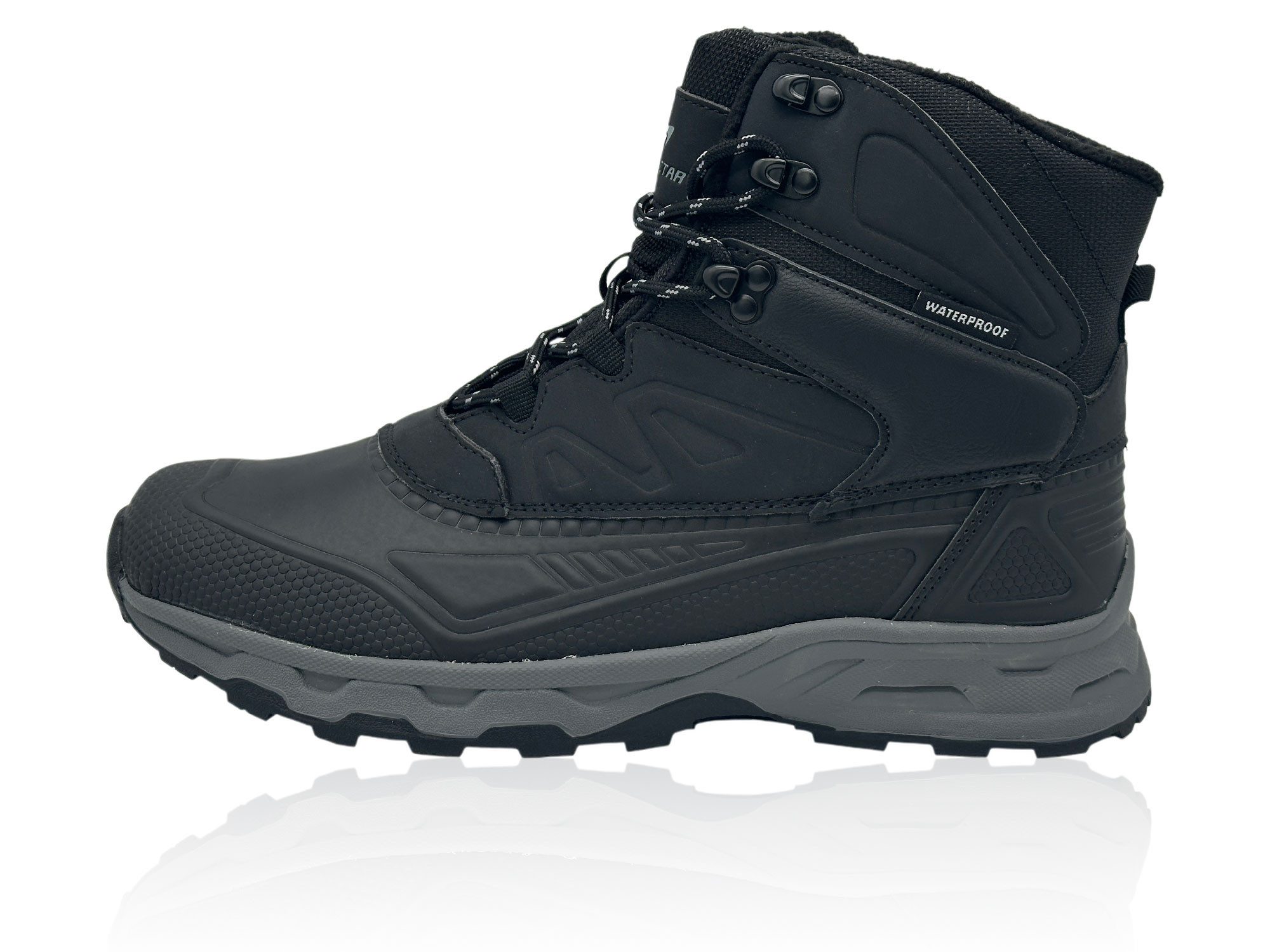 Nowaland Wanderstiefel wasserabweisend gefüttert mit profilierter Laufsohle Outdoorwinterstiefel Mit weichem Fleecefutter und griffiger Profilsohle