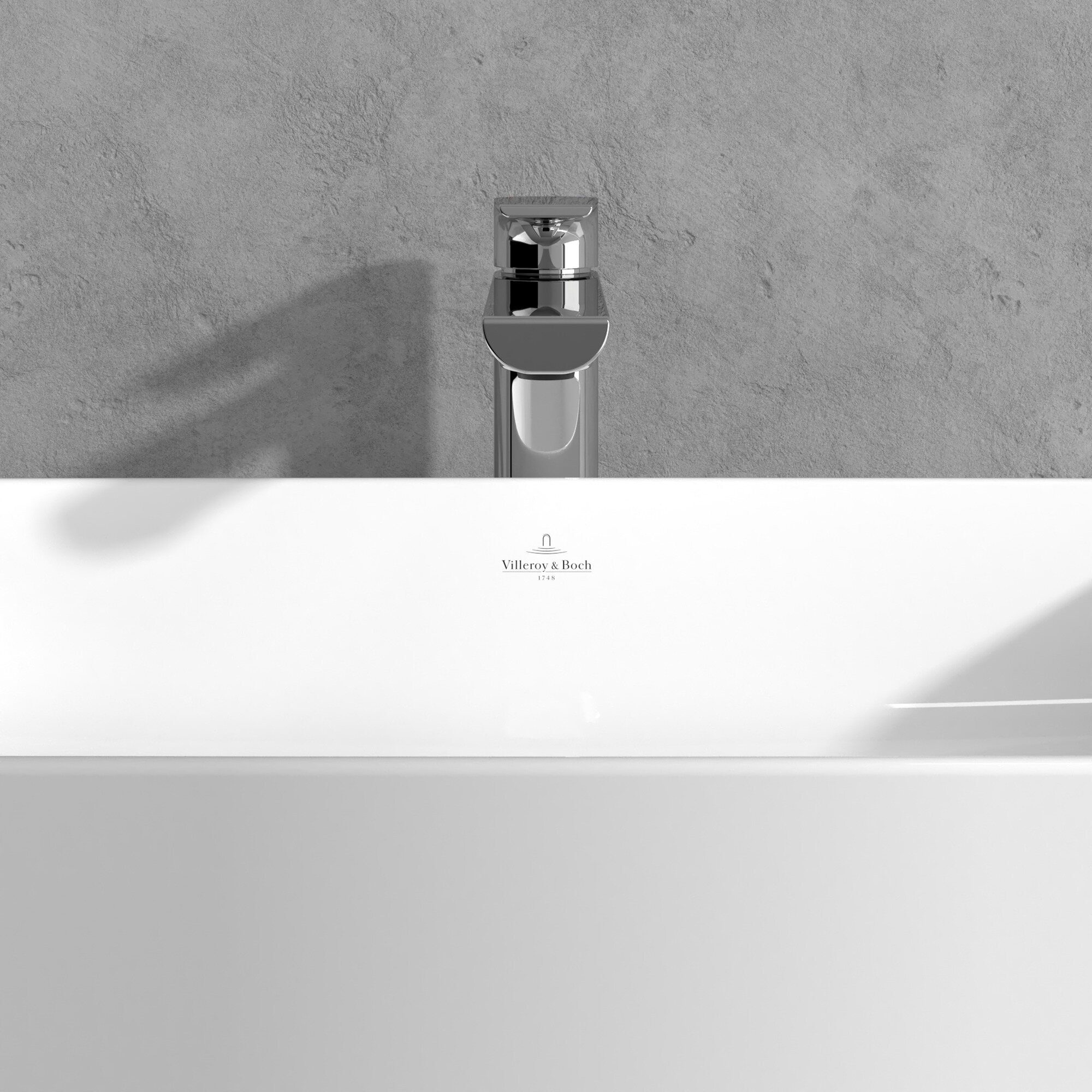 Boch Waschtischarmatur ohne Einhebel, Ablaufgarnitur, 198 & Liberty Standmontage - Villeroy Chrom