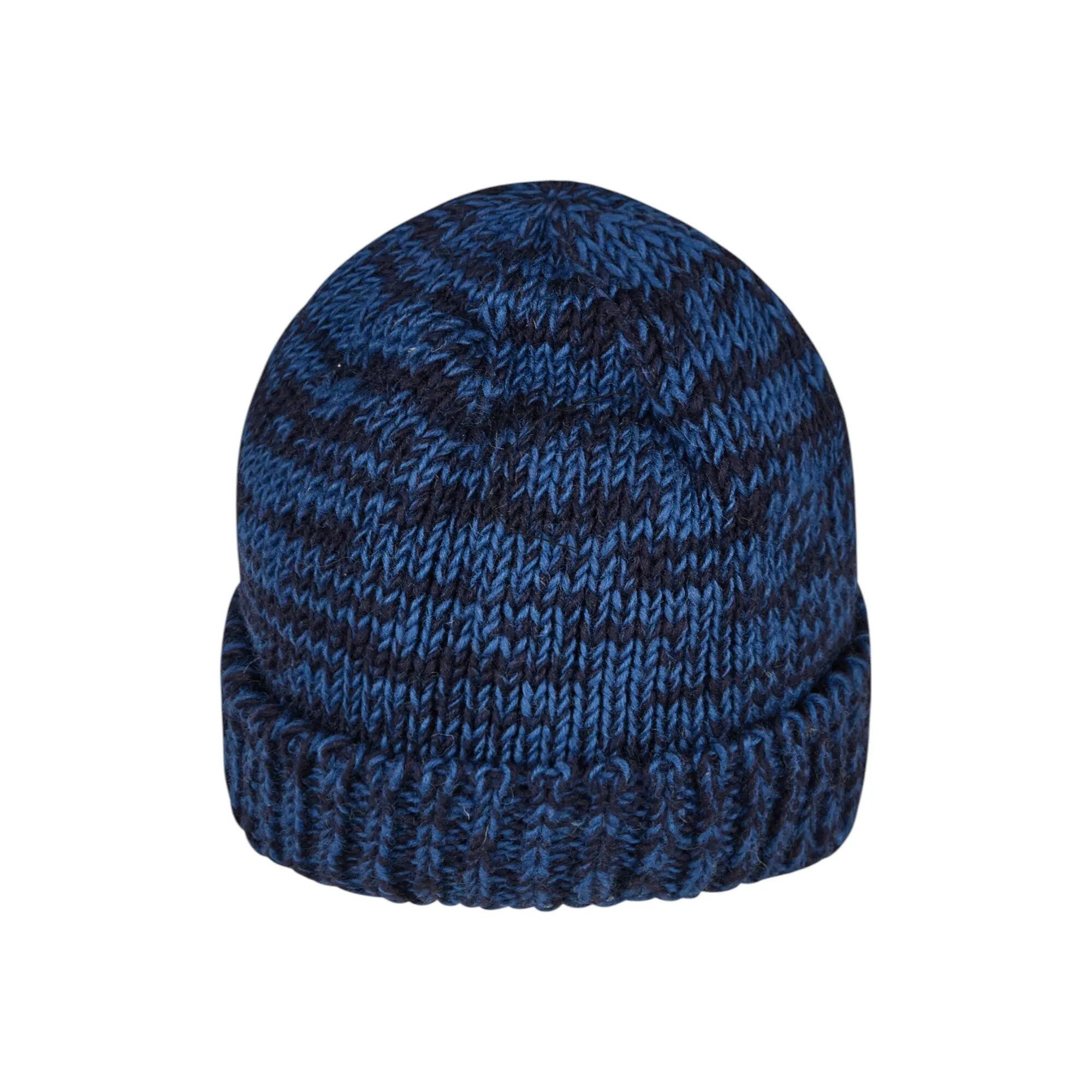 THC Natural Line Strickmütze THC Schafwoll Rollcap 716 blau (1 Stück, 1-St., 1 Stück) Innenfutter: Fleece