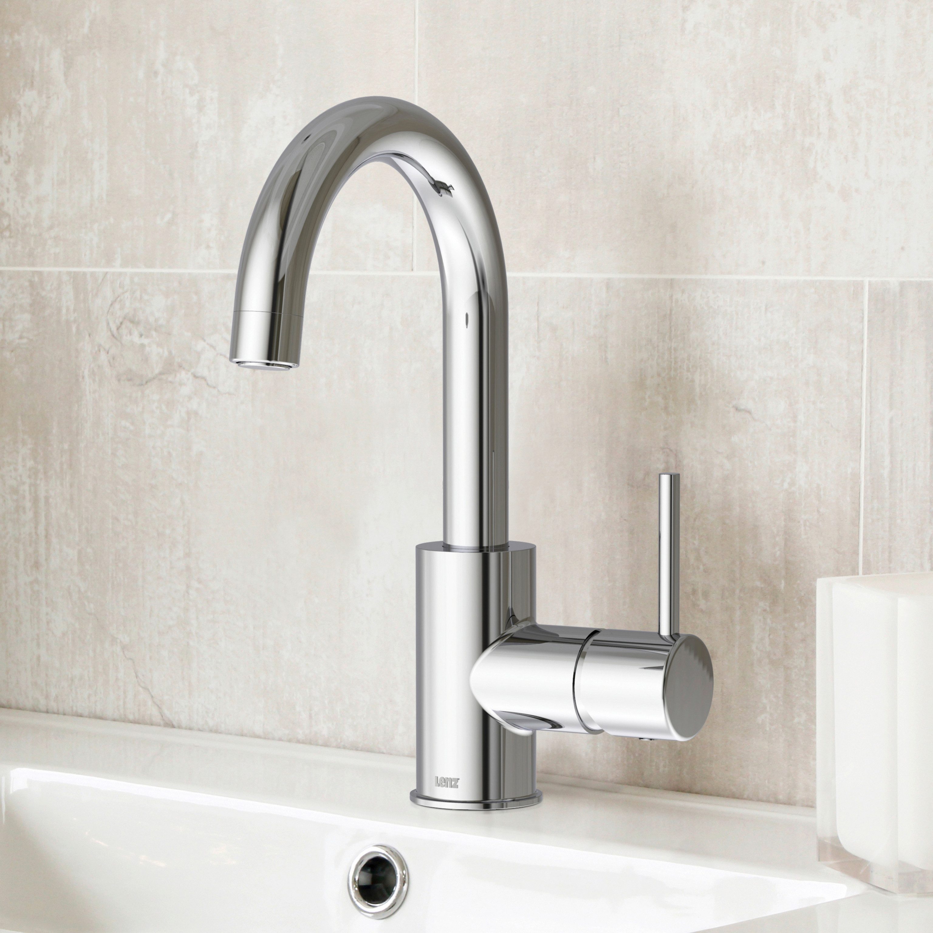 Lenz Waschtischarmatur BOW2 (Armatur mit Pop-Up-Ventil) EasyFix Befestigung