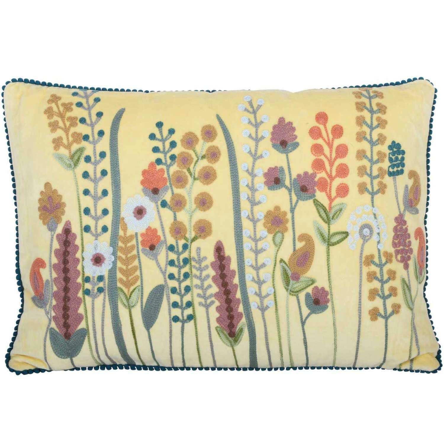 Casa Moro Декоративні подушки Samt Подушки Santa 48x30 mit Bommeln & Füllung, Подушкиhülle mit Füllung