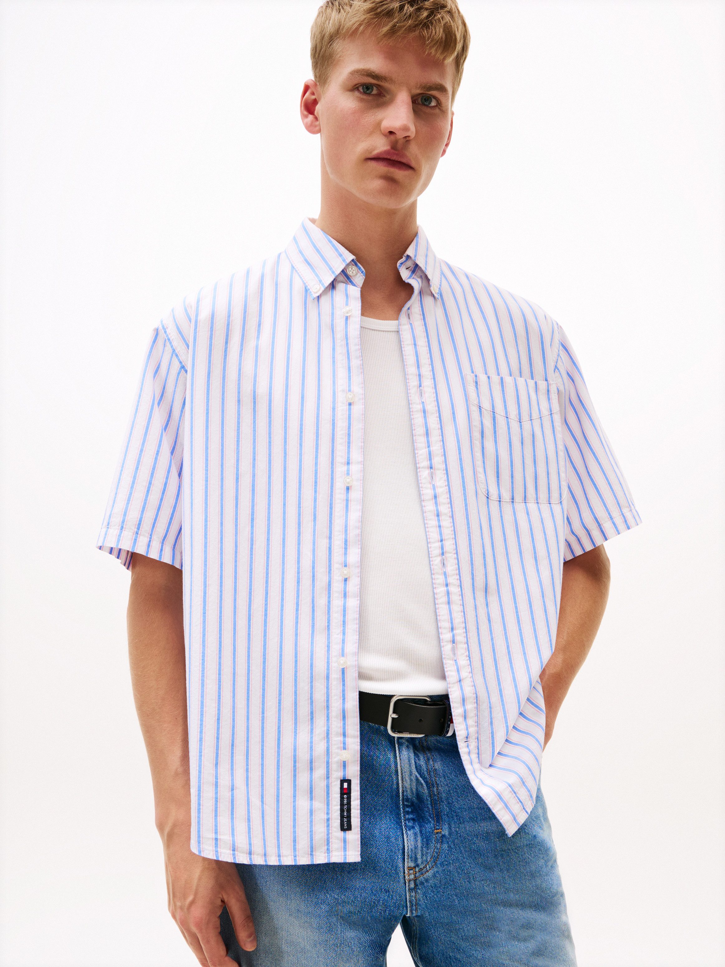 Tommy Jeans Kurzarmhemd TJM POPLIN RLX günstig online kaufen