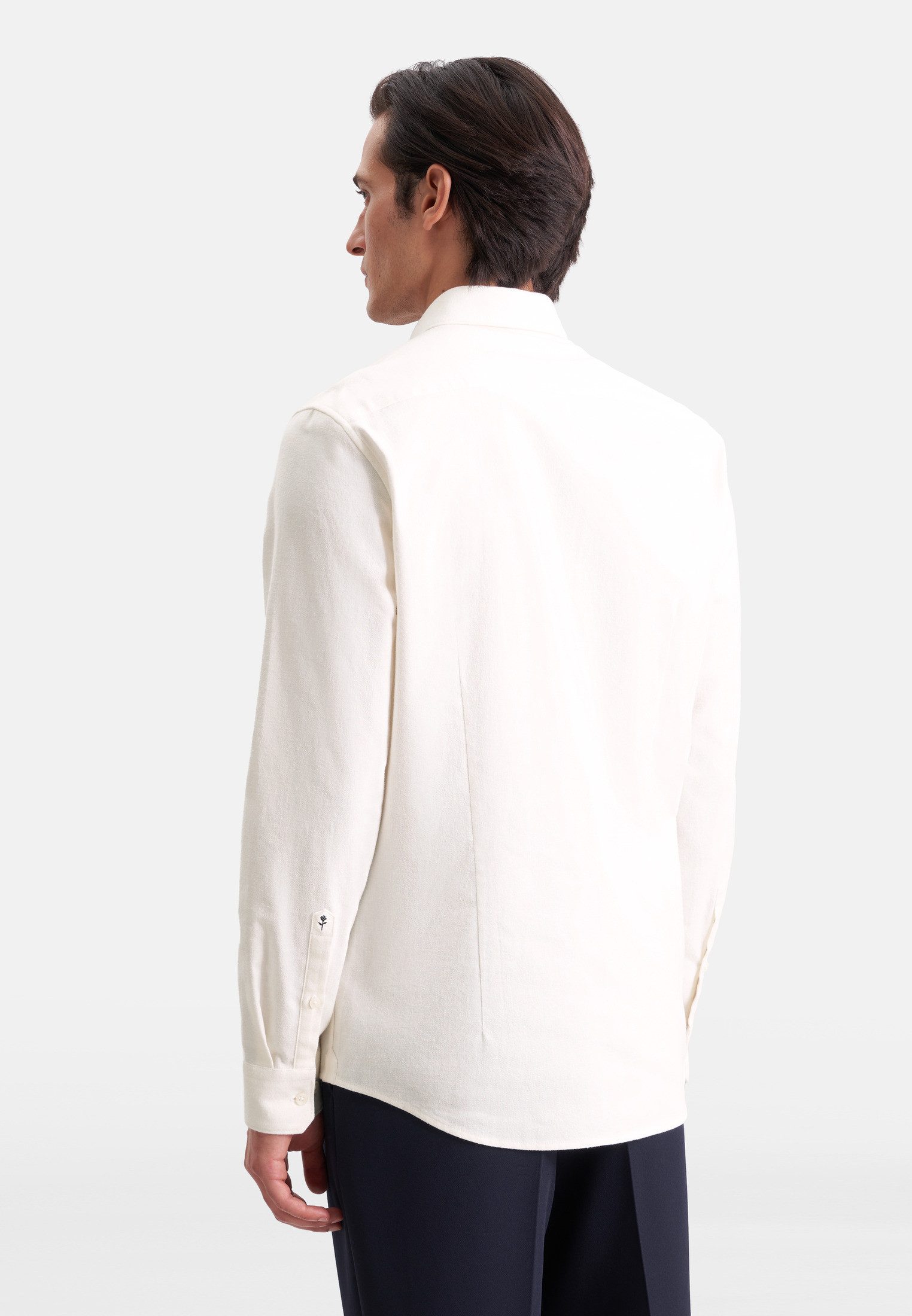 seidensticker Flanellhemd Slim 1/1 Button-Down-Kragen Uni